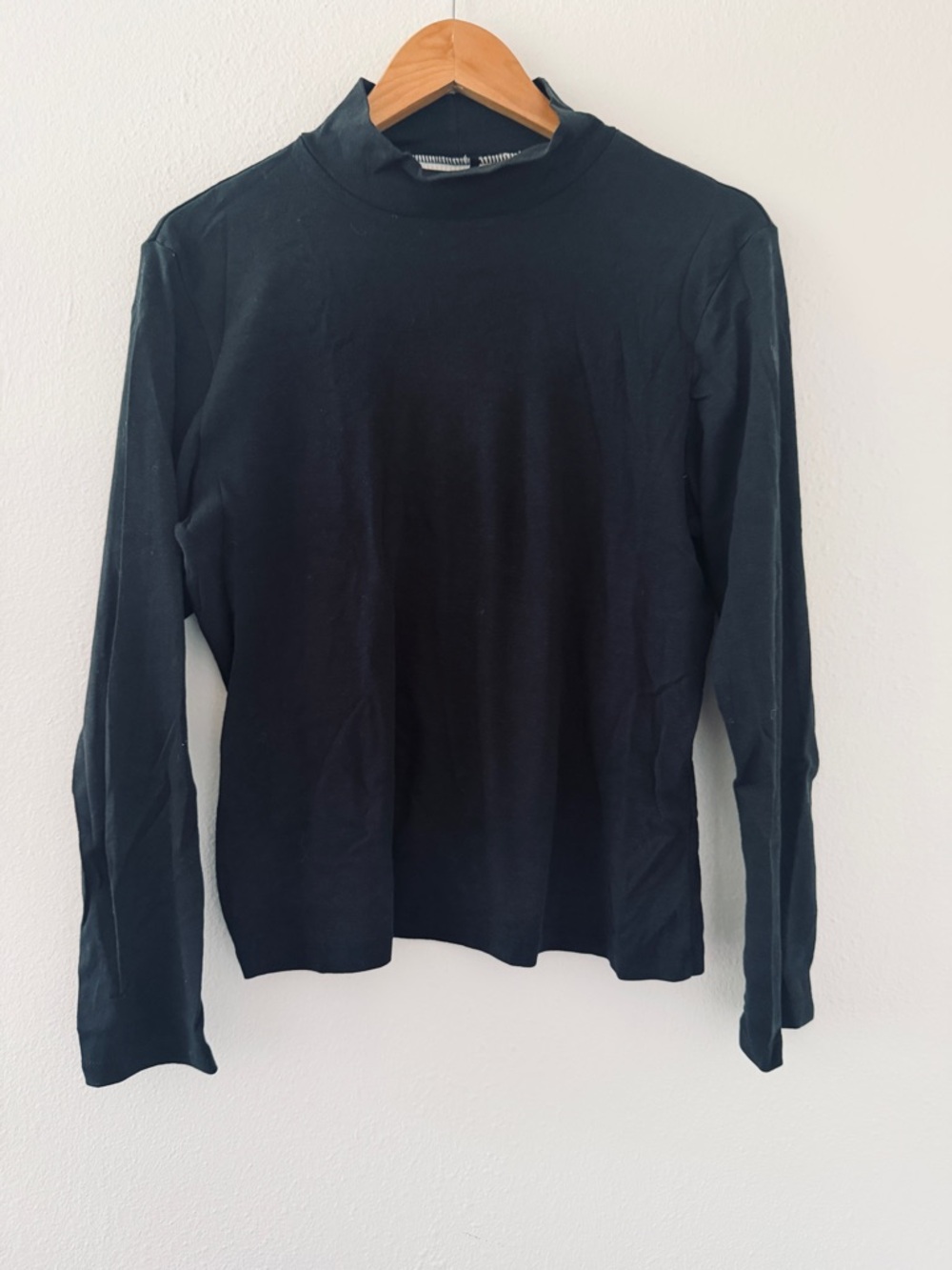 Vintage White Stag Black Turtleneck Long Sleeve Tee
